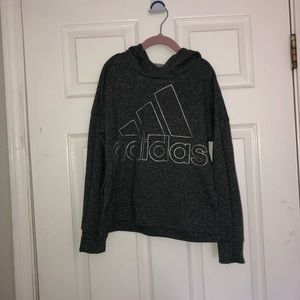 Girls Adidas Knit Hoodie 7/8